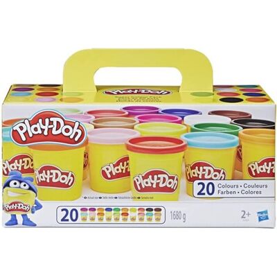 Play-Doh Super Colour Pack, Non-Toxic Modelling Compound Set with 20 Colours for Play-Doh Super Colour Pack, Non-Toxic Modelling Compound Set with 20 Colours for