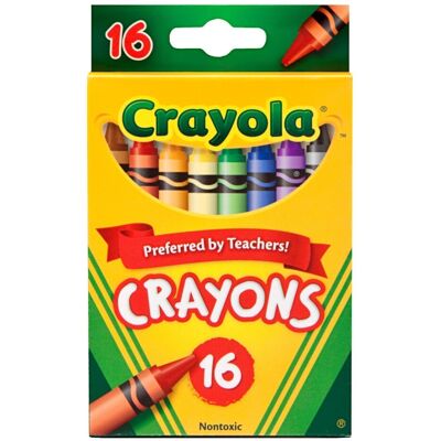 Crayola Crayons 16 Per Box (Pack of 12) 192 Crayons in Total Crayola Crayons 16 Per Box (Pack of 12) 192 Crayons in Total