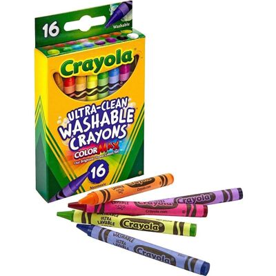 Crayola Ultra-Clean Washable Crayons (526916) 16 Colors Crayola Ultra-Clean Washable Crayons (526916) 16 Colors