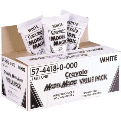 Crayola Model Magic Modeling Compound, 8 oz, White, 6 lbs. Crayola Model Magic Modeling Compound, 8 oz, White, 6 lbs.