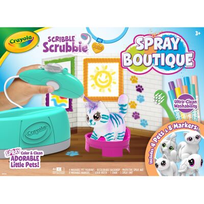 Crayola Scribble Scrubbie Pets Spray Boutique Airbrush Art Set for Kids Toddle Crayola Scribble Scrubbie Pets Spray Boutique Airbrush Art Set for Kids Toddle