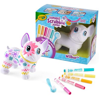 Crayola Scribble Scrubbie Jumbo Pet - Wilbur (6in) Customizable Dog Toy for Kid Crayola Scribble Scrubbie Jumbo Pet - Wilbur (6in) Customizable Dog Toy for Kid