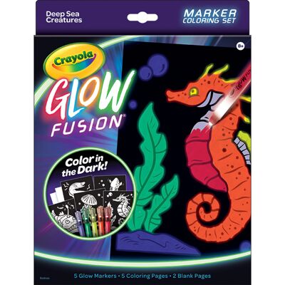 Crayola Glow Fusion - Deep Sea Critters (12pcs) Glow in the Dark Markers Sea C Crayola Glow Fusion - Deep Sea Critters (12pcs) Glow in the Dark Markers Sea C