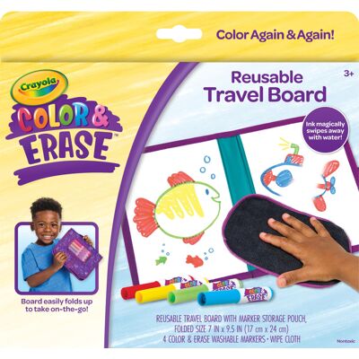 Crayola Color & Erase Drawing Board for Kids Travel Coloring Kit Drawing Toy Crayola Color & Erase Drawing Board for Kids Travel Coloring Kit Drawing Toy