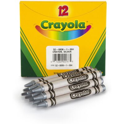 Crayola Metallic Silver Crayons Bulk Crayons 12 Count Crayola Metallic Silver Crayons Bulk Crayons 12 Count