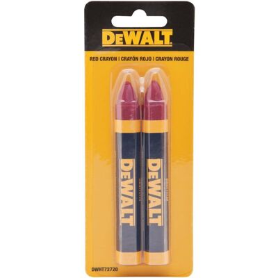 DEWALT DWHT72720 Red Lumber Marking Crayon 2 pack DEWALT DWHT72720 Red Lumber Marking Crayon 2 pack