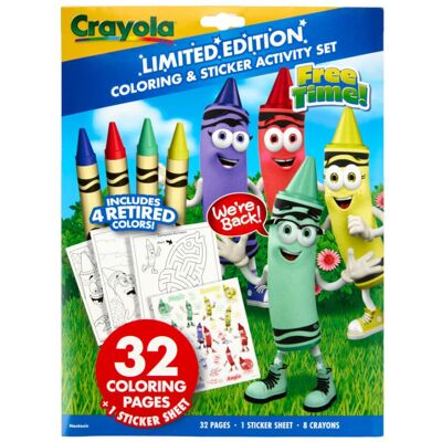 Crayola Retired Colors Coloring & Activity Set Retired Crayons & Stickers 32 P Crayola Retired Colors Coloring & Activity Set Retired Crayons & Stickers 32 P