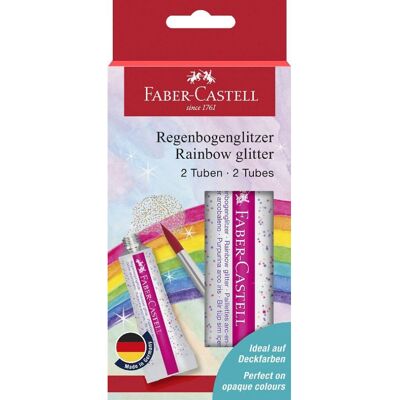Faber Castell Glitter Rainbow Tube 12 ml 2X BC Faber Castell Glitter Rainbow Tube 12 ml 2X BC
