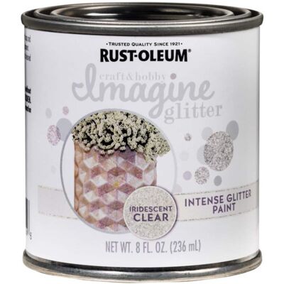 Rust-Oleum 345700 Imagine Craft & Hobby Intense Glitter Paint 8 Oz Iridescent Rust-Oleum 345700 Imagine Craft & Hobby Intense Glitter Paint 8 Oz Iridescent