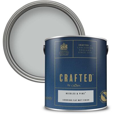Crown - Flat Matt Emulsion - Needles & Pins - 2.5L - Paint Crown - Flat Matt Emulsion - Needles & Pins - 2.5L - Paint