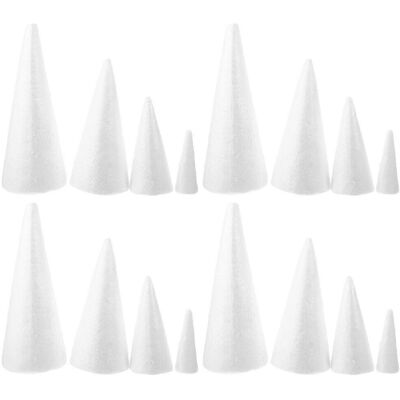 Kricely (As show, One size) 20pcs Blank Foams Cone Unfinished Foams Cone Models DIY Foam Kricely (As show, One size) 20pcs Blank Foams Cone Unfinished Foams Cone Models DIY Foam