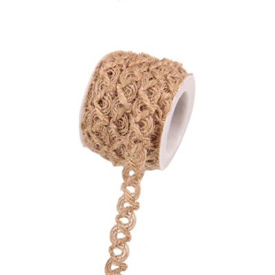 Kricely (As show, One size) 5M Natural Hessian Jute Twine Rope Burlap Ribbon Roll for Ar Kricely (As show, One size) 5M Natural Hessian Jute Twine Rope Burlap Ribbon Roll for Ar
