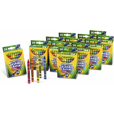 Crayola Bulk Ultra Clean Washable Crayons Back to School Supplies 12 Packs of Crayola Bulk Ultra Clean Washable Crayons Back to School Supplies 12 Packs of