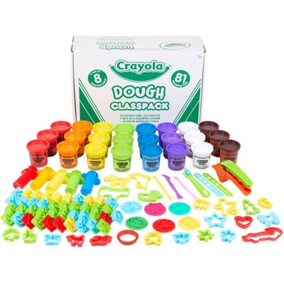 Crayola Assorted Dough Classpack with Tools, 8 Colors, Art Supplies, Over 100 Pi Crayola Assorted Dough Classpack with Tools, 8 Colors, Art Supplies, Over 100 Pi