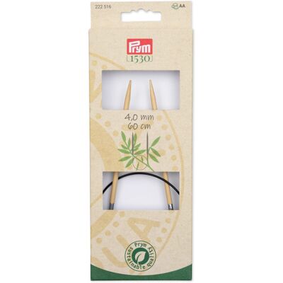 Prym 24"""" (60 cm) Circular Bamboo Knitting Needles US 6 (4 mm) Prym 24"""" (60 cm) Circular Bamboo Knitting Needles US 6 (4 mm)