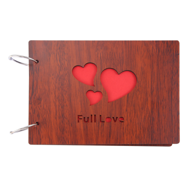 Jojomino DIY Photo Album Wood Cover Anniversary Scrapbook 8 X 6 inches Self-adhesive Pict Jojomino DIY Photo Album Wood Cover Anniversary Scrapbook 8 X 6 inches Self-adhesive Pict