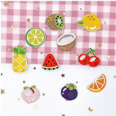 Unbranded (As show, One size) 10 Pack Cartoon Fruit Embroidery Stickers For Computer DIY A Unbranded (As show, One size) 10 Pack Cartoon Fruit Embroidery Stickers For Computer DIY A