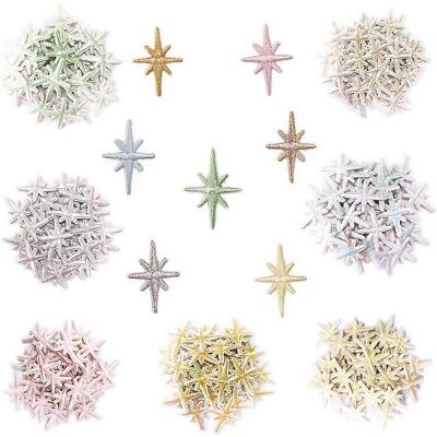Unbranded (As show, One size) A set of 7 self-adhesive cloth stickers five-pointed star pa Unbranded (As show, One size) A set of 7 self-adhesive cloth stickers five-pointed star pa
