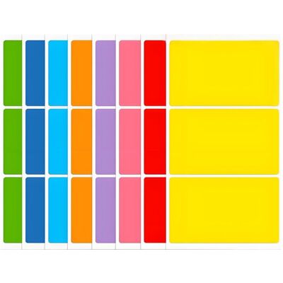 Unbranded 48PCS moving sticker, 100mm x 60mm rectangular color labels in 8 neon colors, pe Unbranded 48PCS moving sticker, 100mm x 60mm rectangular color labels in 8 neon colors, pe