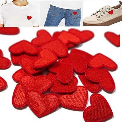 Unbranded (As show, One size) 20 Pcs Fabric Stickers Embroidered Patch Badge Iron-on Red H Unbranded (As show, One size) 20 Pcs Fabric Stickers Embroidered Patch Badge Iron-on Red H