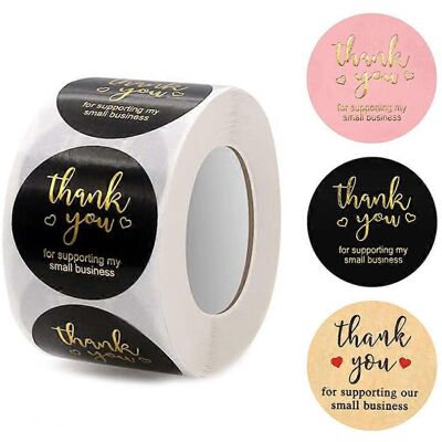 Unbranded (As show, One size) 1500 Pieces Thank You Stickers, 3 Rolls 3 Designs 2.5cm Roun Unbranded (As show, One size) 1500 Pieces Thank You Stickers, 3 Rolls 3 Designs 2.5cm Roun