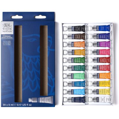 Winsor & Newton, Cotman Watercolour Set, 20 x 5ml Tubes Winsor & Newton, Cotman Watercolour Set, 20 x 5ml Tubes