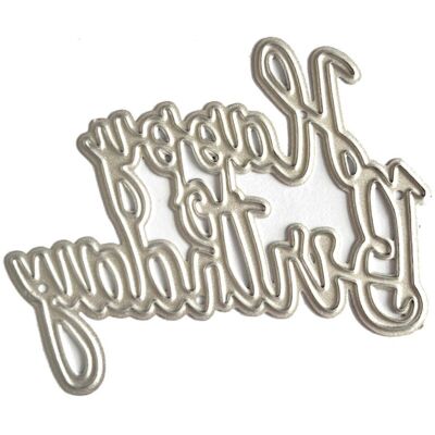 Unbranded (As show, One size) Metal Cutting Dies Happy Birthday Scrapbooking Stencil Die C Unbranded (As show, One size) Metal Cutting Dies Happy Birthday Scrapbooking Stencil Die C