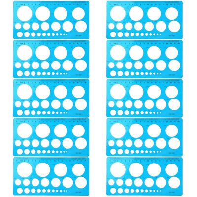 Unbranded (Yellow, One size) 10 Pcs Circle Round Stencil Template Ruler Geometric Stencil Unbranded (Yellow, One size) 10 Pcs Circle Round Stencil Template Ruler Geometric Stencil