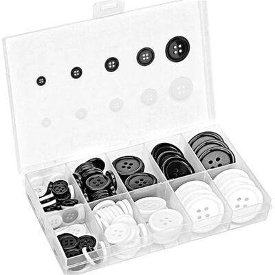 Unbranded (As show, One size) Pack of 160 4 Holes Buttons Round Resin Button for Sewing Ch Unbranded (As show, One size) Pack of 160 4 Holes Buttons Round Resin Button for Sewing Ch