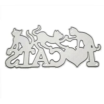 Unbranded (As show, One size) Love Cats Shape Die Cut Scrapbooking Cutting Dies Templates Unbranded (As show, One size) Love Cats Shape Die Cut Scrapbooking Cutting Dies Templates