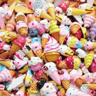 Kikidex (As show, One size) 50 Pcs Slime Charms Easter Diy Craft Making Resin Jewery Mak Kikidex (As show, One size) 50 Pcs Slime Charms Easter Diy Craft Making Resin Jewery Mak