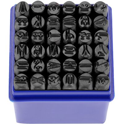 Unbranded 36pcs 6mm Carbon Steel Letter Number Stamp Set for Metal Wood Leather Unbranded 36pcs 6mm Carbon Steel Letter Number Stamp Set for Metal Wood Leather