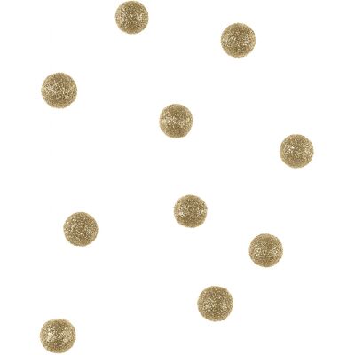 Rubies 40 Gold glitter decorative balls 12 mm Rubies 40 Gold glitter decorative balls 12 mm