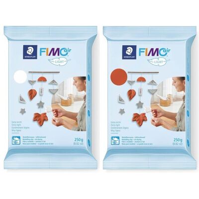Staedtler Model Fimo Air Light Polymer Clay - White, Terracotta - Light, Polymer Clay Staedtler Model Fimo Air Light Polymer Clay - White, Terracotta - Light, Polymer Clay