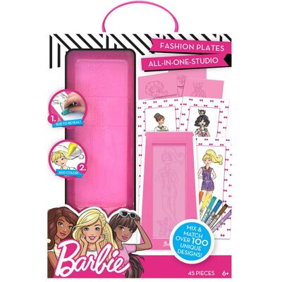 Barbie Fashion Plates All in One Studio Sketch Design Activity Set - Fashion Des Barbie Fashion Plates All in One Studio Sketch Design Activity Set - Fashion Des