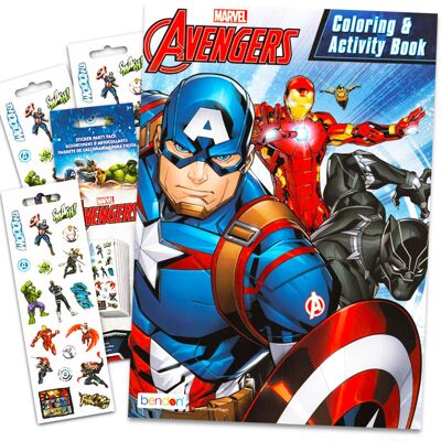 Marvel Avengers Captain America Coloring & Activity Book with Stickers with Spid Marvel Avengers Captain America Coloring & Activity Book with Stickers with Spid