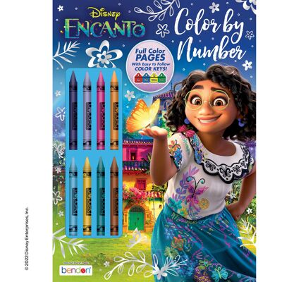 Disney Encanto 32 Page Color by Number Coloring and Activity Book with 8 Crayons Disney Encanto 32 Page Color by Number Coloring and Activity Book with 8 Crayons