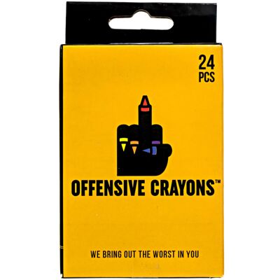 MilkToast Brands Offensive Crayons Original Edition 24-Count Adult Crayons with MilkToast Brands Offensive Crayons Original Edition 24-Count Adult Crayons with