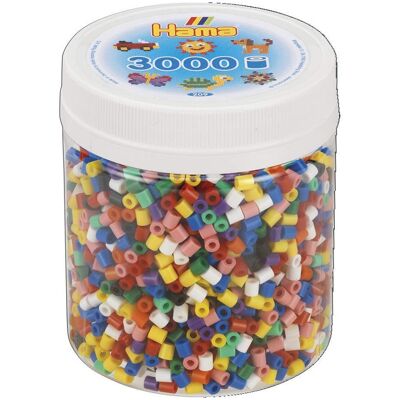 Hama 3,000 Beads - Solid Mix Mosaic, One Size Hama 3,000 Beads - Solid Mix Mosaic, One Size