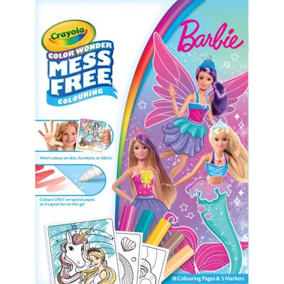 CRAYOLA Color Wonder - Barbie Mess-Free Colouring Book (Includes 18 Colouring CRAYOLA Color Wonder - Barbie Mess-Free Colouring Book (Includes 18 Colouring