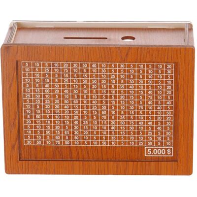 Unbranded Money Saving Box, Wooden Cash Vault for Kids and Adults, Reusable Money Box with Unbranded Money Saving Box, Wooden Cash Vault for Kids and Adults, Reusable Money Box with