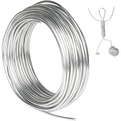 Tenn Well Aluminum Craft Wire 9 Gauge, 3mm Thick 50 Feet Bendable Sculpting Metal Wire for Tenn Well Aluminum Craft Wire 9 Gauge, 3mm Thick 50 Feet Bendable Sculpting Metal Wire for