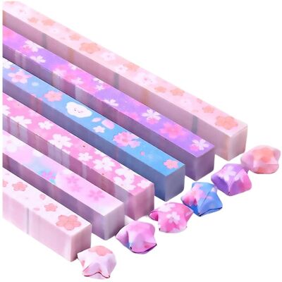 Saudism 600 Blossom Origami Star Paper Strips, Double-Sided with 12 Sakura Patterns for Saudism 600 Blossom Origami Star Paper Strips, Double-Sided with 12 Sakura Patterns for