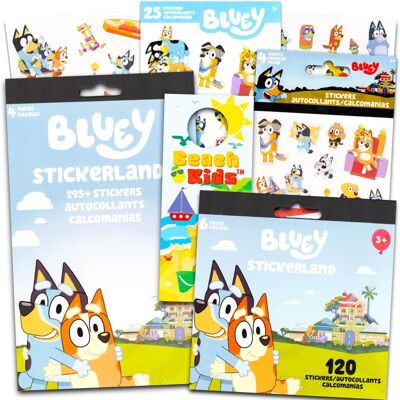 Bluey Ultimate Sticker Set - Mega Bundle with 500+ Stickers Featuring Bluey, Bin Bluey Ultimate Sticker Set - Mega Bundle with 500+ Stickers Featuring Bluey, Bin