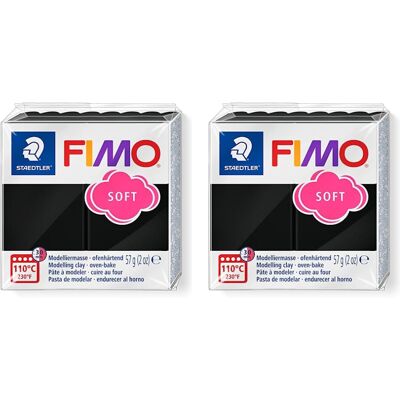 STAEDTLER Fimo Soft Modelling Clay, Black, 57 g STAEDTLER Fimo Soft Modelling Clay, Black, 57 g