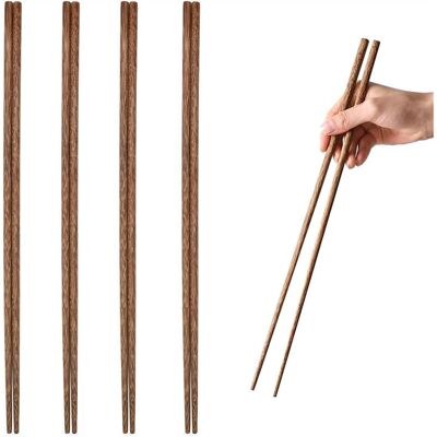 Saudism Chopstick Cooking, 4 Pairs Long Wooden Chinese Chopsticks 42cm Saudism Chopstick Cooking, 4 Pairs Long Wooden Chinese Chopsticks 42cm