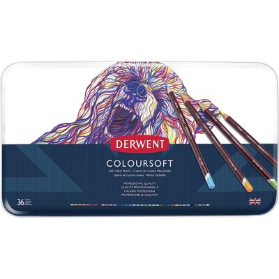 Derwent Coloursoft Colouring Pencils, Drawing & Writing, Set Of 36, Ideal For Co Derwent Coloursoft Colouring Pencils, Drawing & Writing, Set Of 36, Ideal For Co