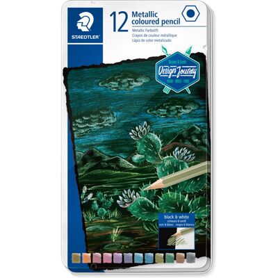 STAEDTLER 146M M12 Metallic Colouring Pencils - Assorted Colours (Tin of 12) STAEDTLER 146M M12 Metallic Colouring Pencils - Assorted Colours (Tin of 12)
