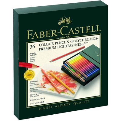 Faber Castell 110024 24 Polychromos artist's coloured pencils in metal case, Ein Faber Castell 110024 24 Polychromos artist's coloured pencils in metal case, Ein