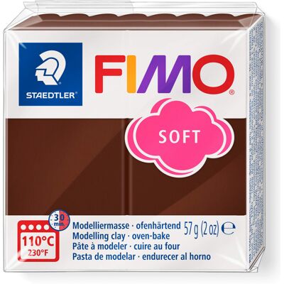 STAEDTLER 8020-75 FIMO Soft Oven-Hardening Polymer Modelling Clay - Chocolate (1 STAEDTLER 8020-75 FIMO Soft Oven-Hardening Polymer Modelling Clay - Chocolate (1